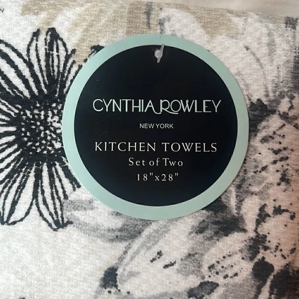 Cynthia Rowley Mom Established 2020 Kitchen Towels. Set of Two.